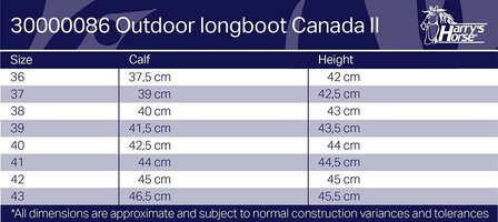 Size Table