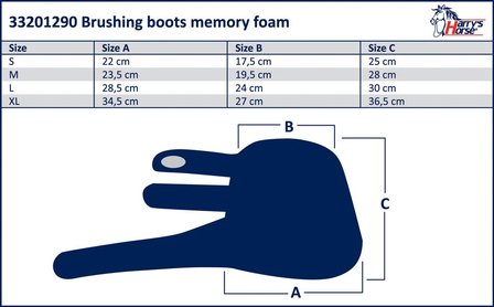 Harry&#039;s Horse Beenbeschermer memoryfoam Size table