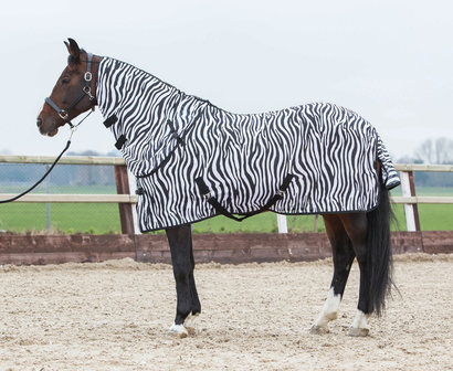 Harry&#039;s Horse Vliegendeken met losse hals, zebra