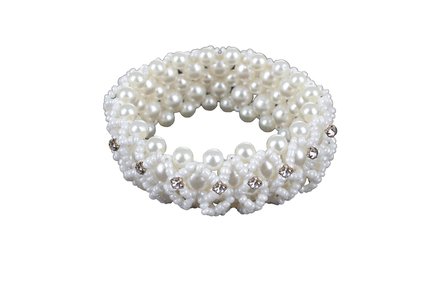 HORKA HAAR KNOT BAND CRYSTAL PEARL